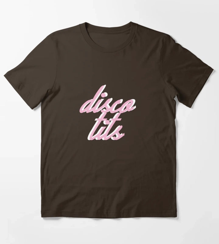 disco tits 1 T-Shirt Brown