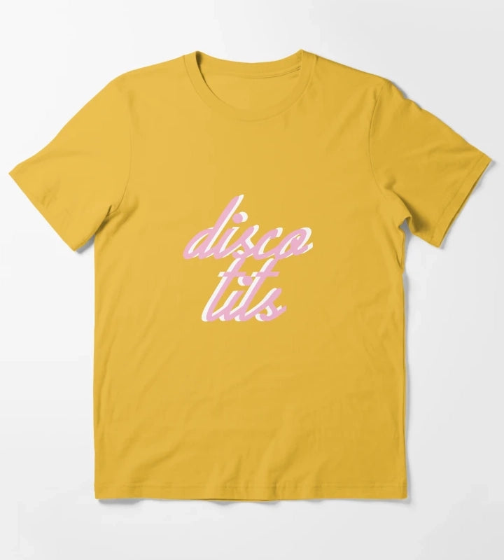disco tits 1 T-Shirt Yellow