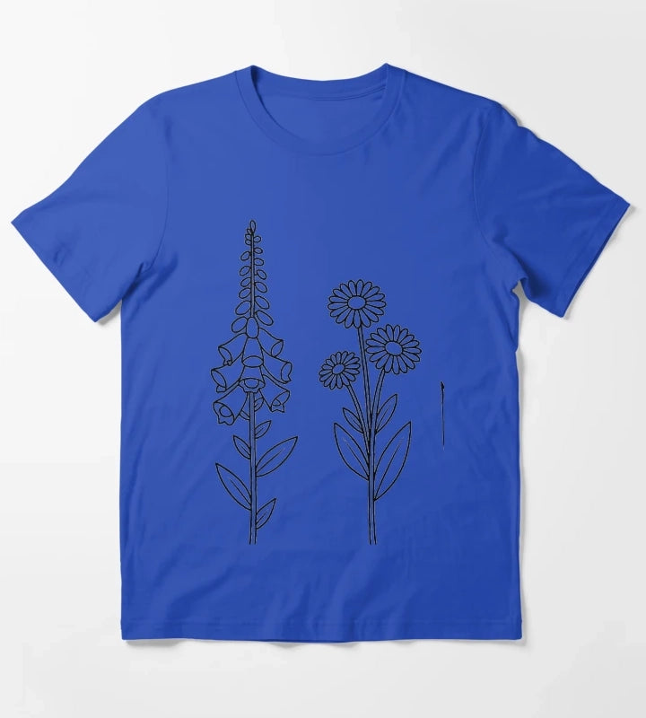 foxglove daisy tulip T-Shirt Blue
