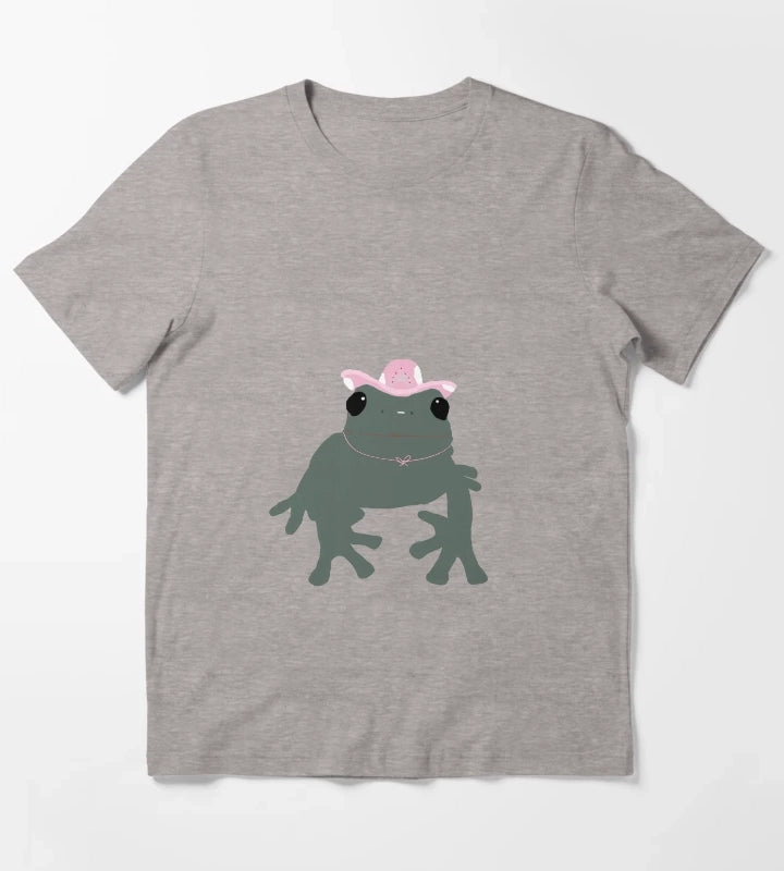 frog in a cowgirl hat T-Shirt Heather Grey