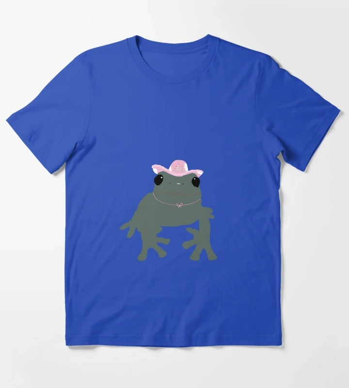 frog in a cowgirl hat T-Shirt Blue