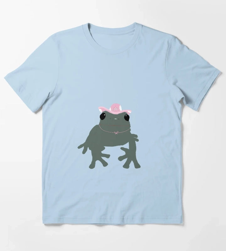 frog in a cowgirl hat T-Shirt Sky Blue