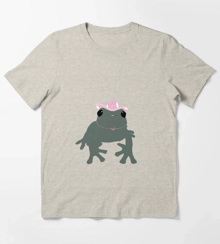 frog in a cowgirl hat T-Shirt Cream