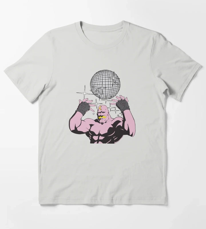 fullmetal alchemist Armstrong Disco T-Shirt Light Grey