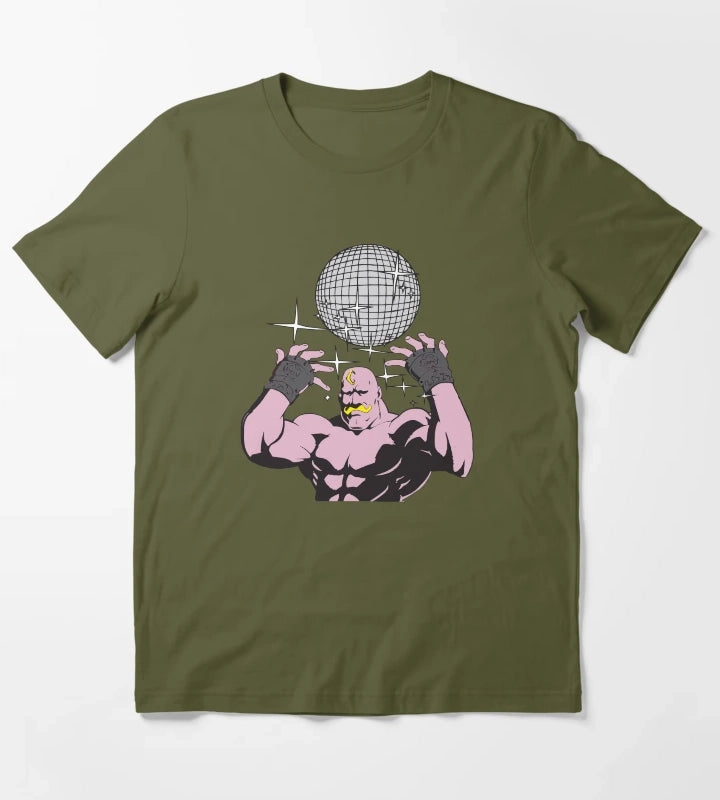 fullmetal alchemist Armstrong Disco T-Shirt Olive Green