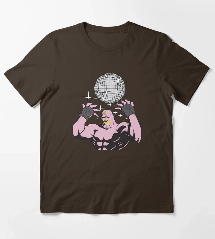 fullmetal alchemist Armstrong Disco T-Shirt Brown