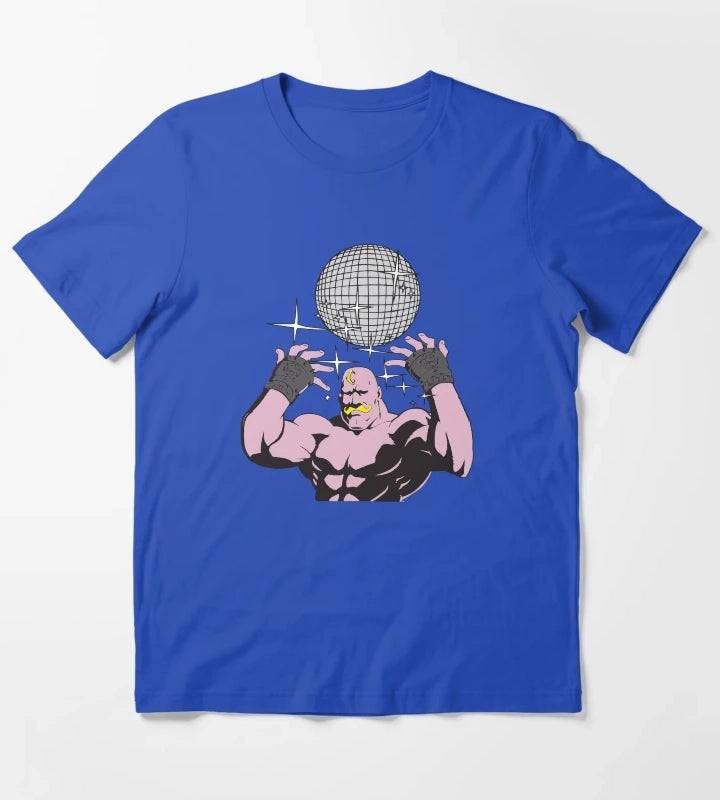 fullmetal alchemist Armstrong Disco T-Shirt Blue