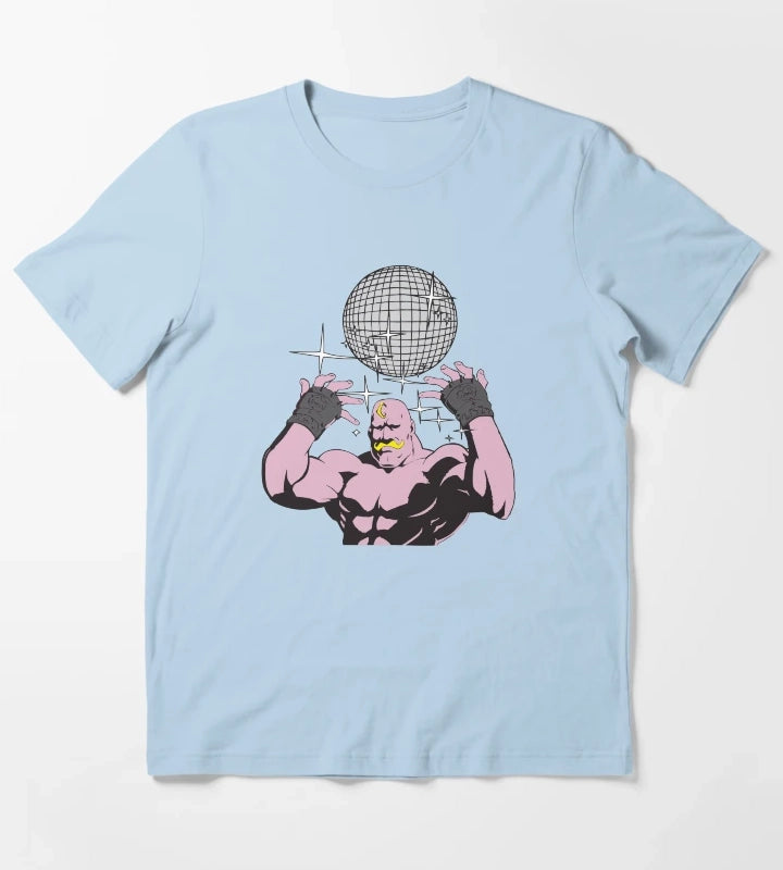 fullmetal alchemist Armstrong Disco T-Shirt Sky Blue