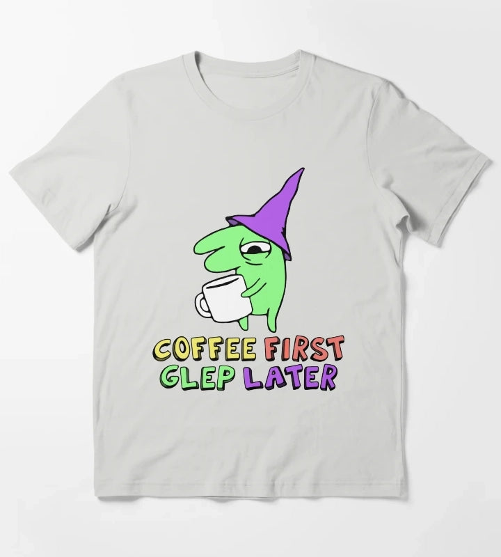 glep coffee smiling friends T-Shirt Light Grey