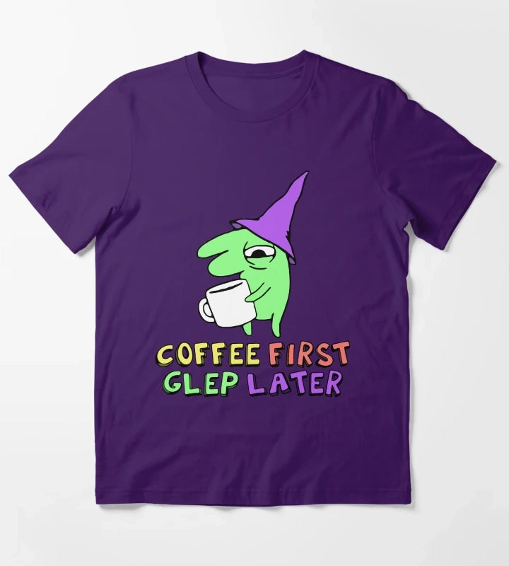glep coffee smiling friends T-Shirt Purple