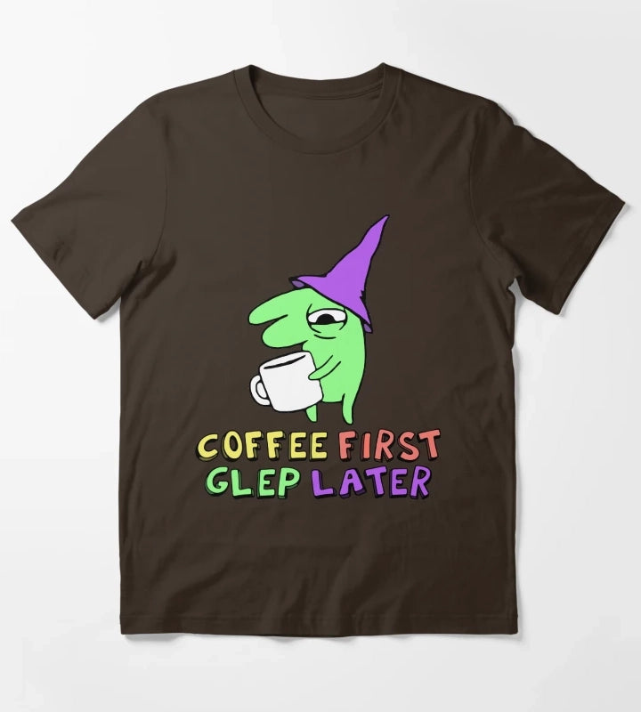 glep coffee smiling friends T-Shirt Brown