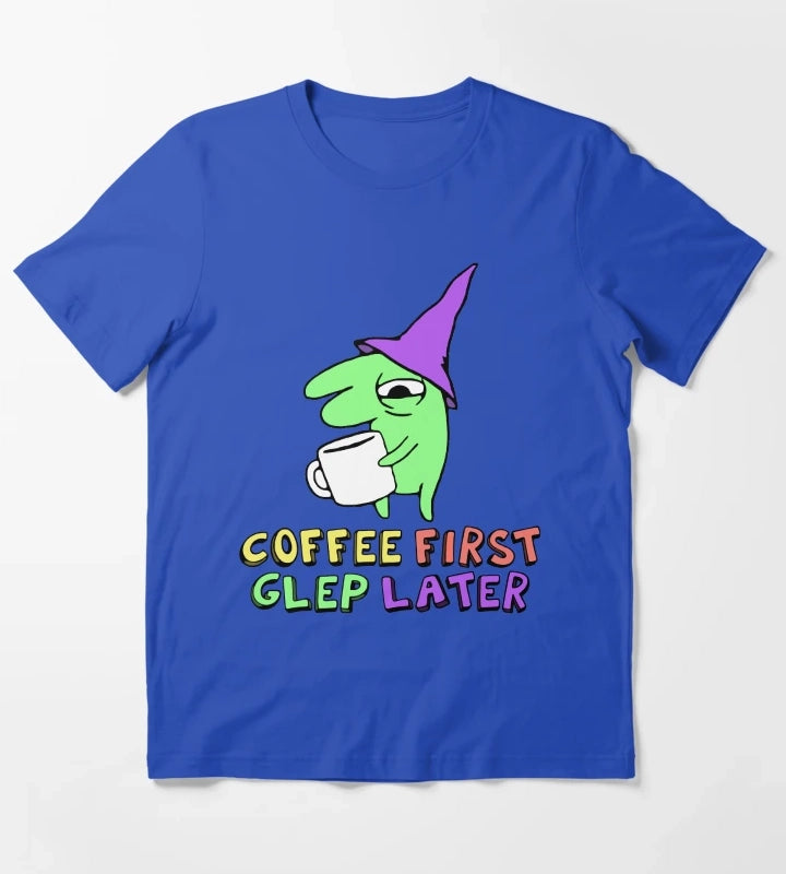 glep coffee smiling friends T-Shirt Blue
