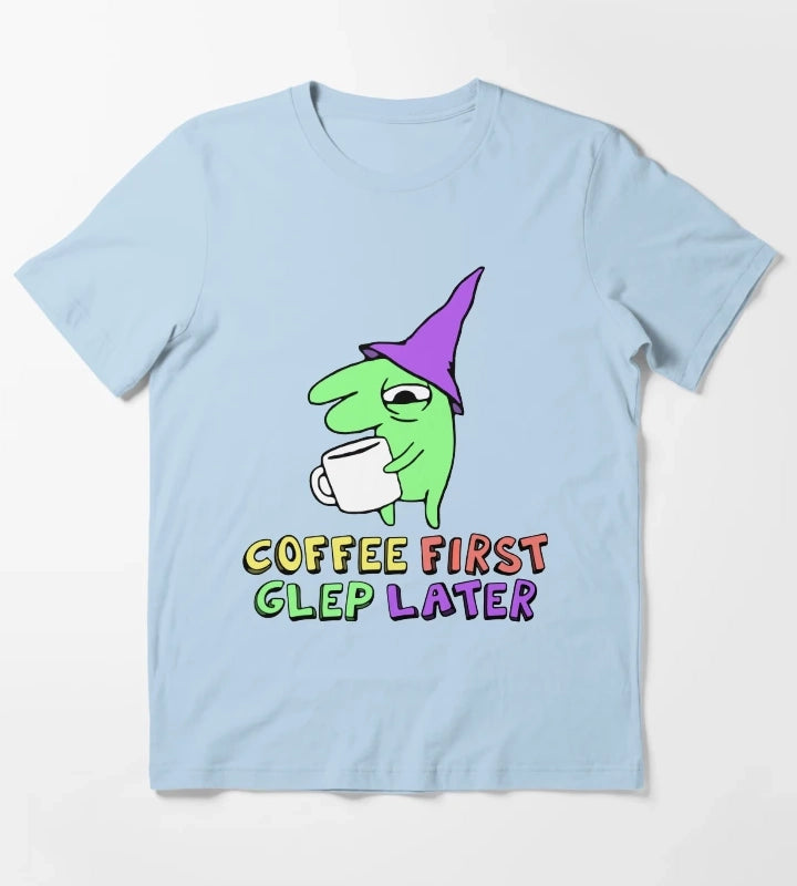 glep coffee smiling friends T-Shirt Sky Blue