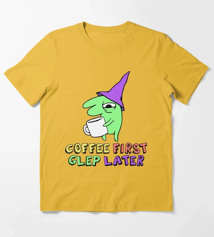 glep coffee smiling friends T-Shirt Yellow
