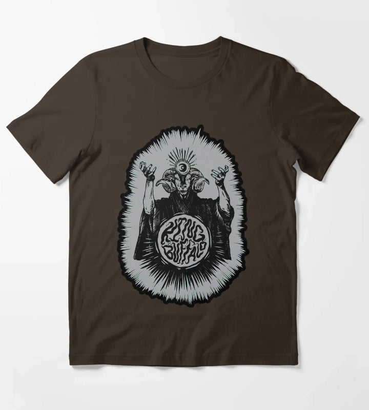 goat head cult T-Shirt Brown