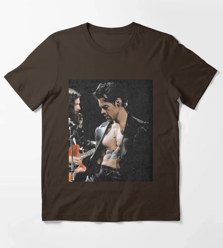 harry styles T-Shirt Brown