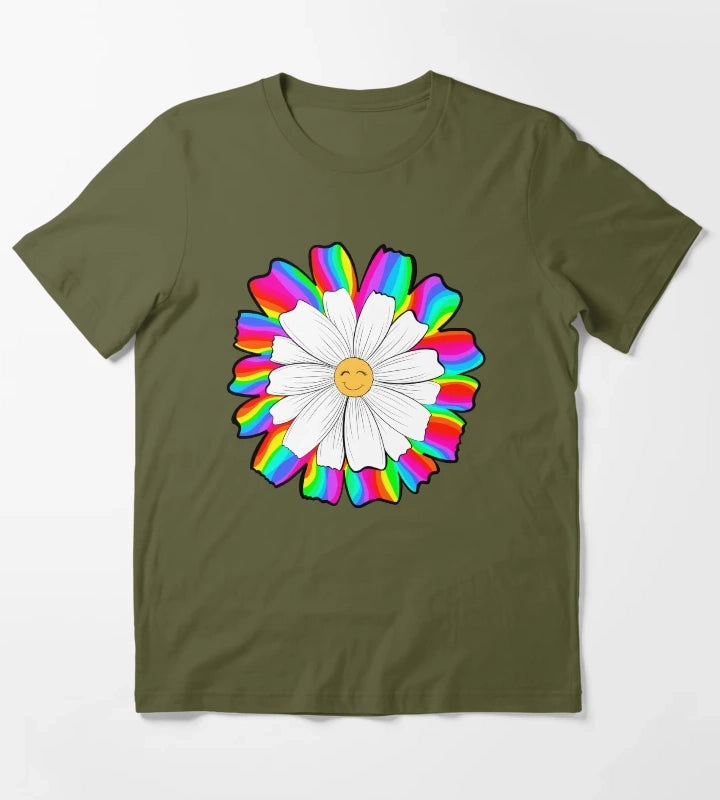 hazy daisy v2 T-Shirt Olive Green