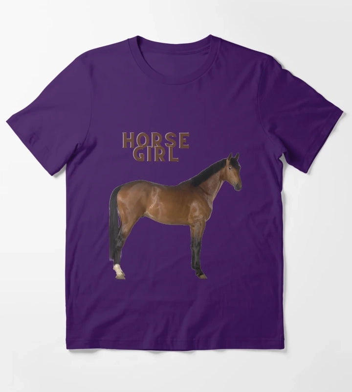 horse girl meme art T-Shirt Purple