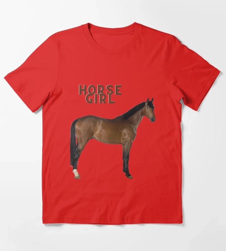 horse girl meme art T-Shirt Red