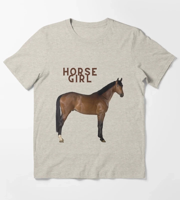 horse girl meme art T-Shirt Cream