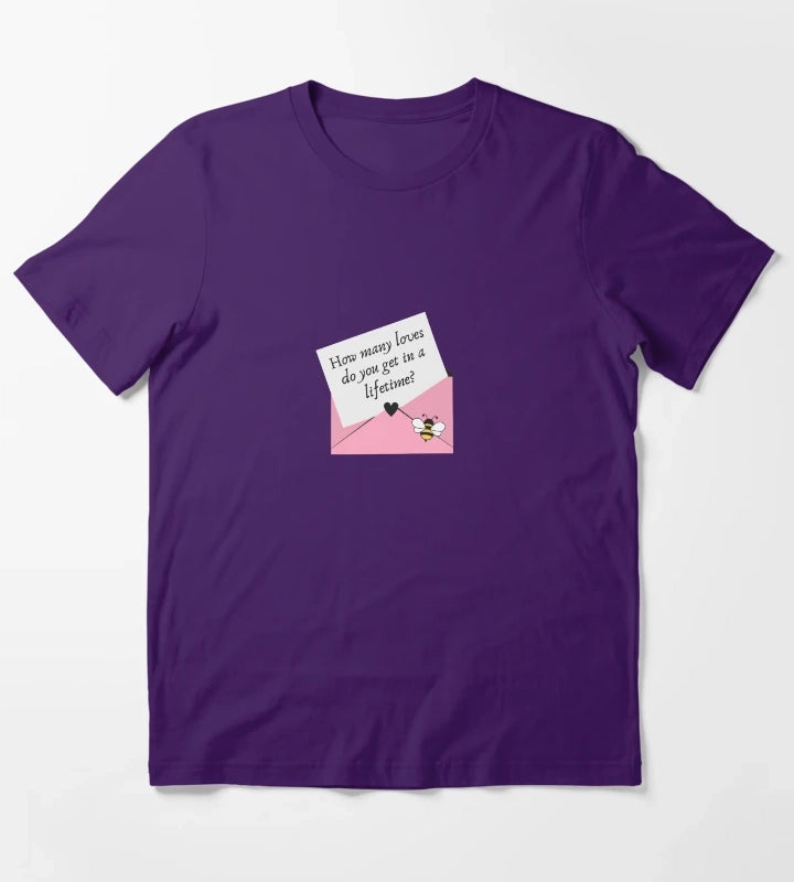 how many loves do you get in a lifetime magnolia parks pink letter envelope T-Shirt Purple