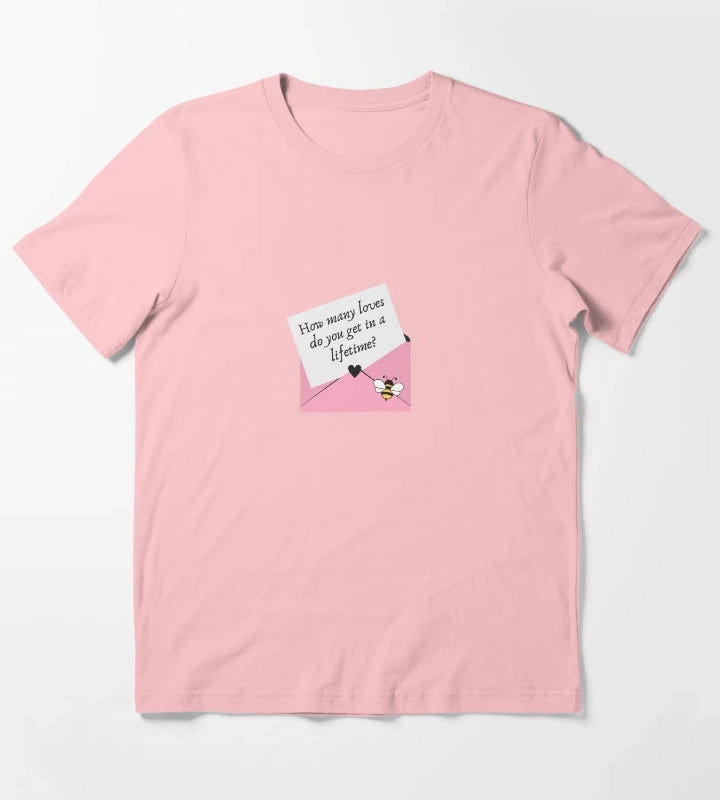 how many loves do you get in a lifetime magnolia parks pink letter envelope T-Shirt Dark Grey