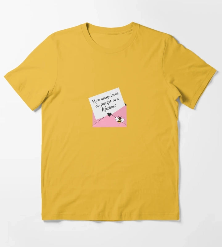 how many loves do you get in a lifetime magnolia parks pink letter envelope T-Shirt Yellow