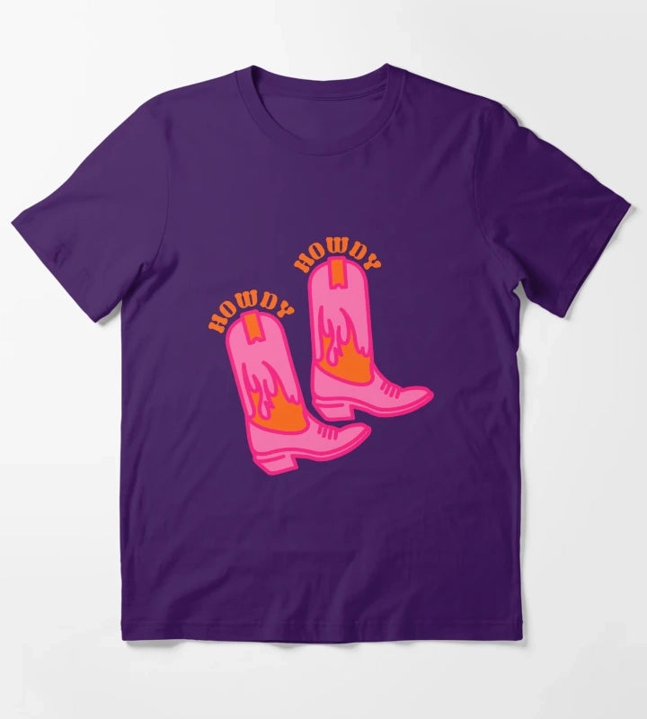 howdy boots T-Shirt Purple