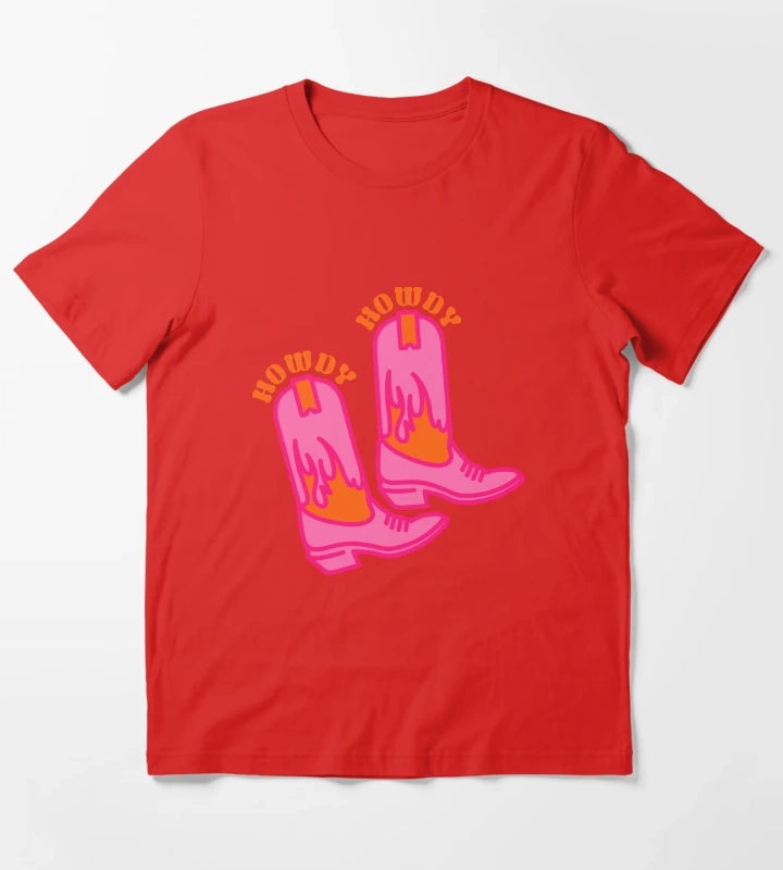 howdy boots T-Shirt Red