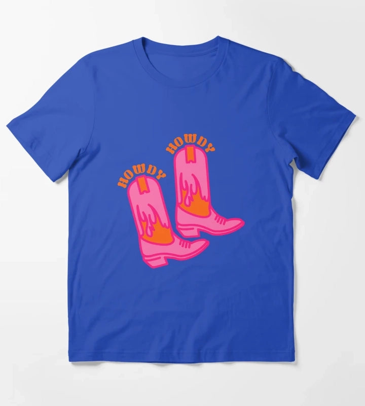 howdy boots T-Shirt Blue