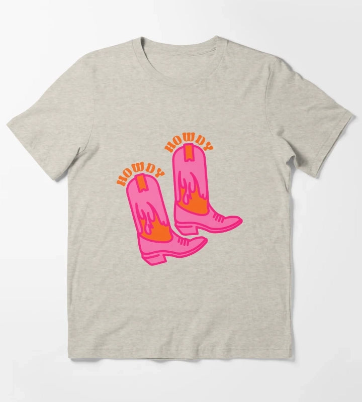 howdy boots T-Shirt Cream