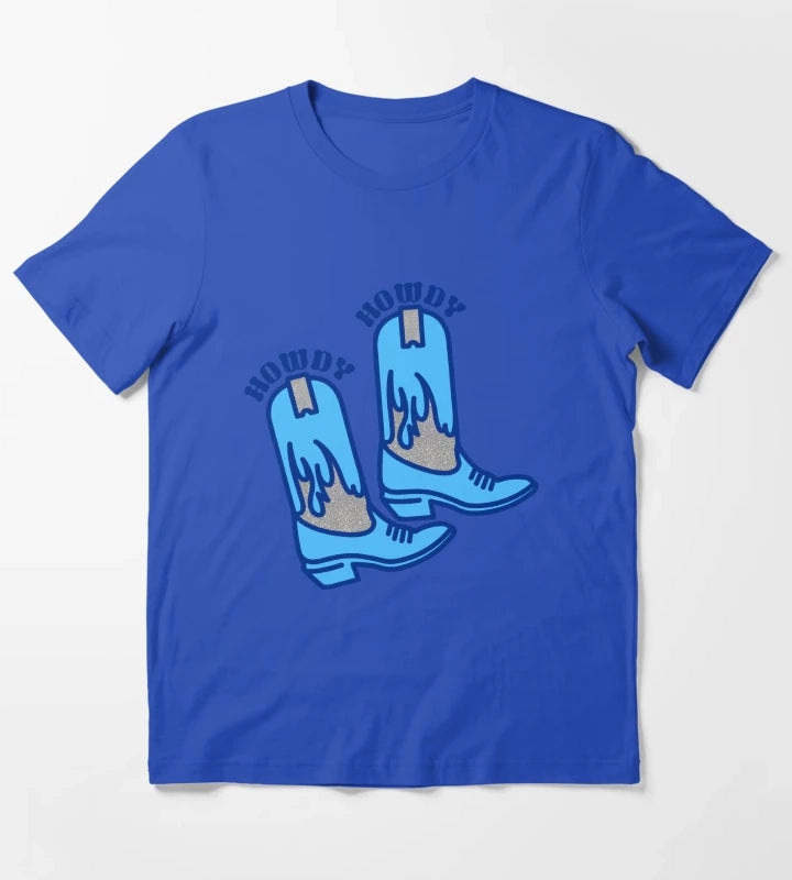 howdy boots blue T-Shirt Blue