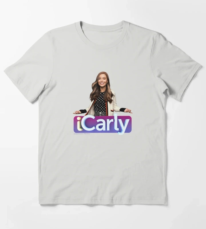 iCarly Title Logo And Photo T-Shirt Light Grey