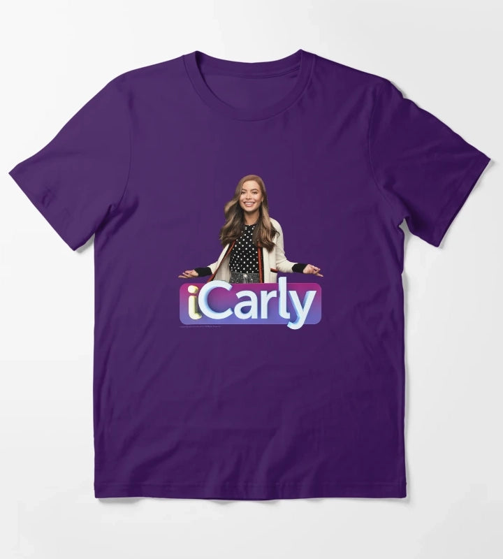 iCarly Title Logo And Photo T-Shirt Purple