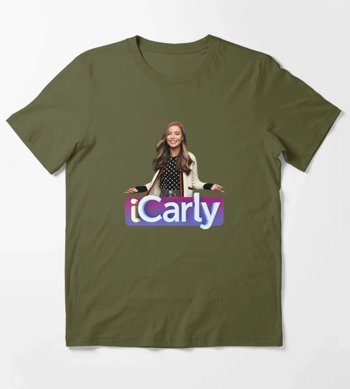 iCarly Title Logo And Photo T-Shirt Olive Green