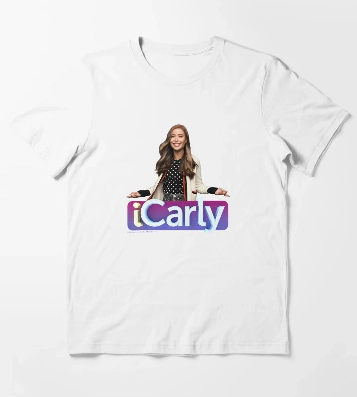 iCarly Title Logo And Photo T-Shirt White