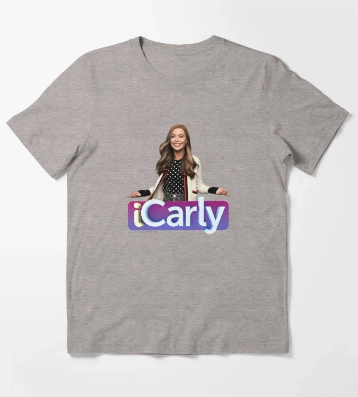 iCarly Title Logo And Photo T-Shirt Heather Grey