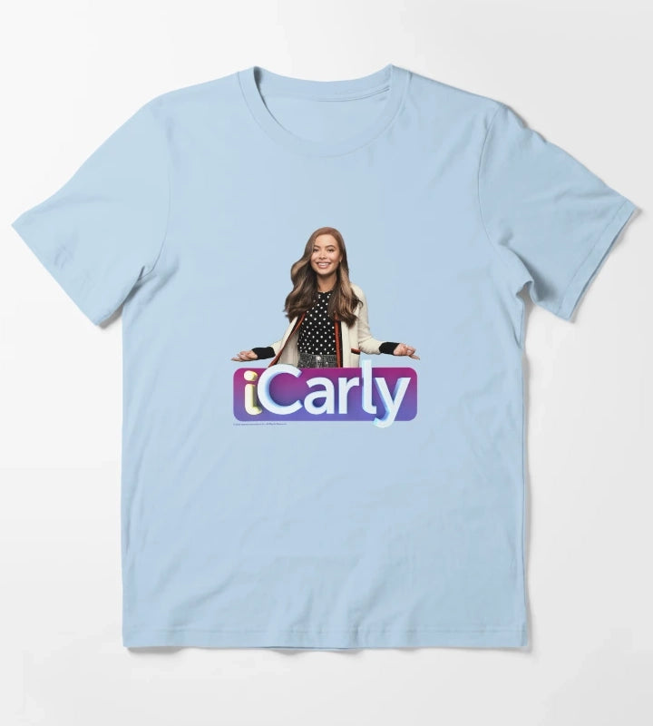 iCarly Title Logo And Photo T-Shirt Sky Blue