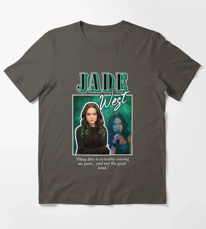 jade west 2000s aesthetic T-Shirt Dark Grey