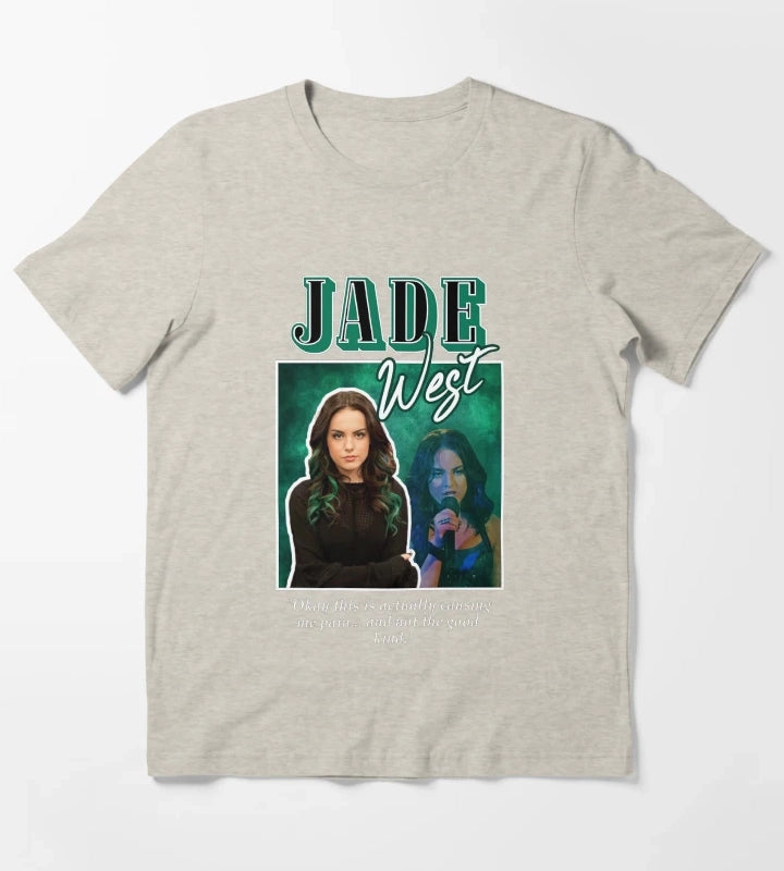 jade west 2000s aesthetic T-Shirt Cream