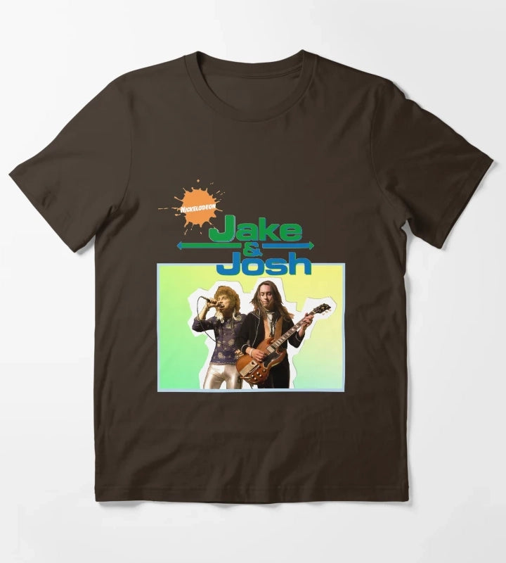 jake and josh T-Shirt Brown