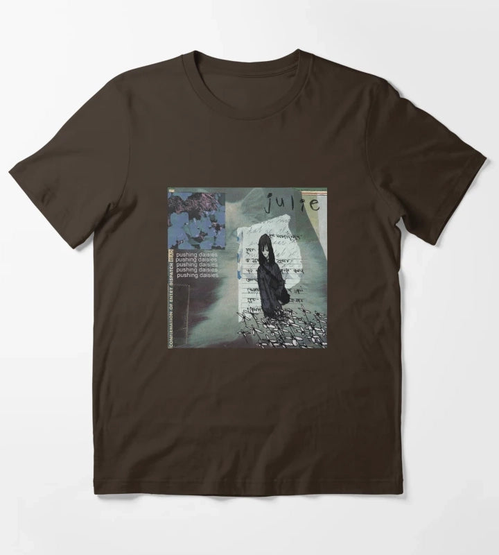 julie pushing daisies Album Cover T-Shirt Brown