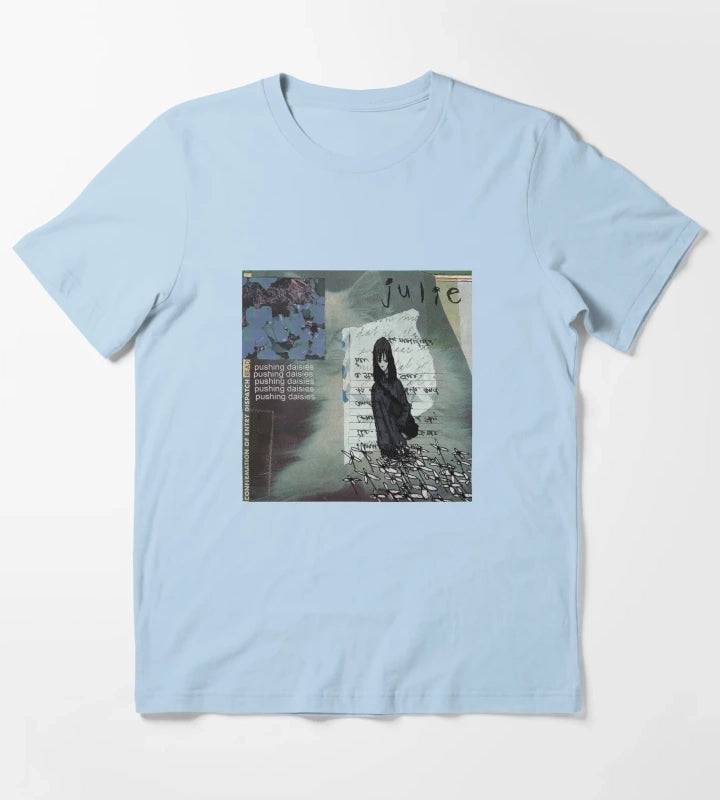 julie pushing daisies Album Cover T-Shirt Sky Blue