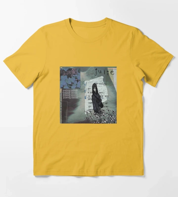 julie pushing daisies Album Cover T-Shirt Yellow