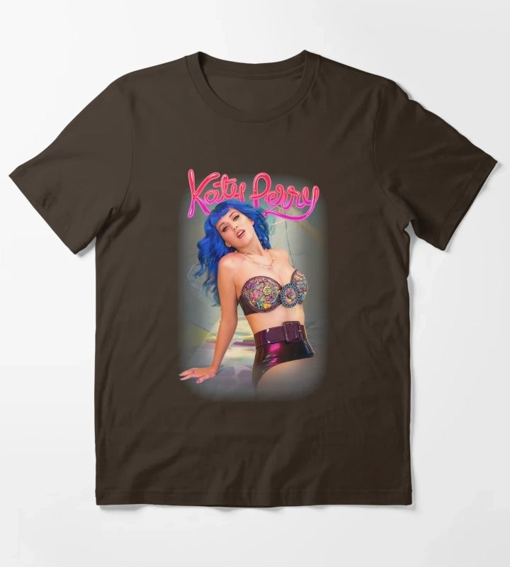 katy perry mens fun in the sun 2011 tour T-Shirt Brown