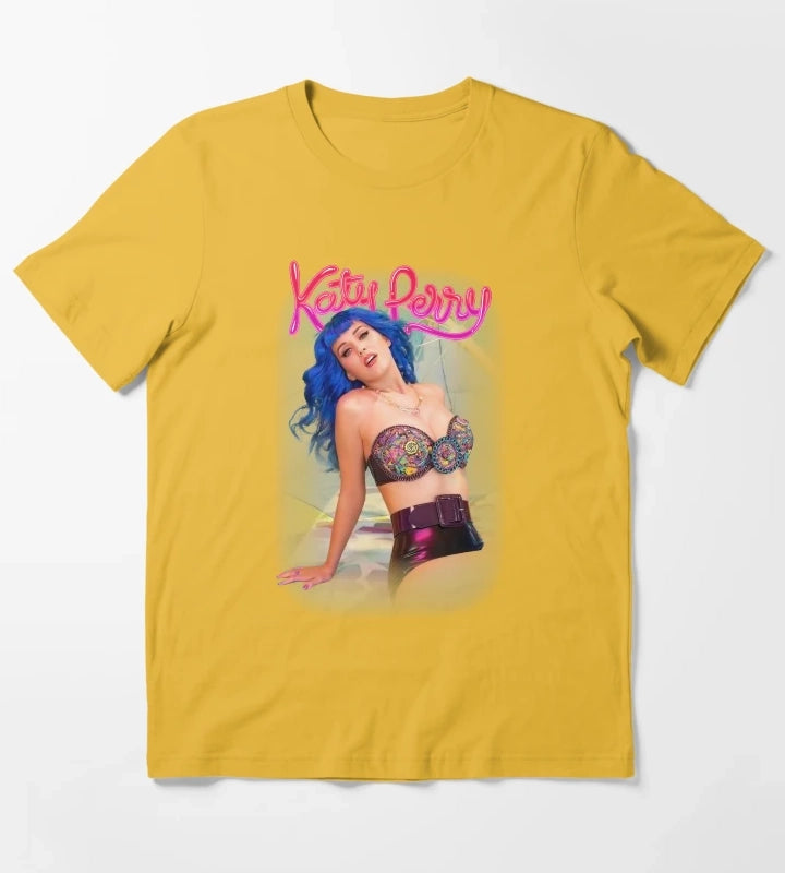 katy perry mens fun in the sun 2011 tour T-Shirt Yellow