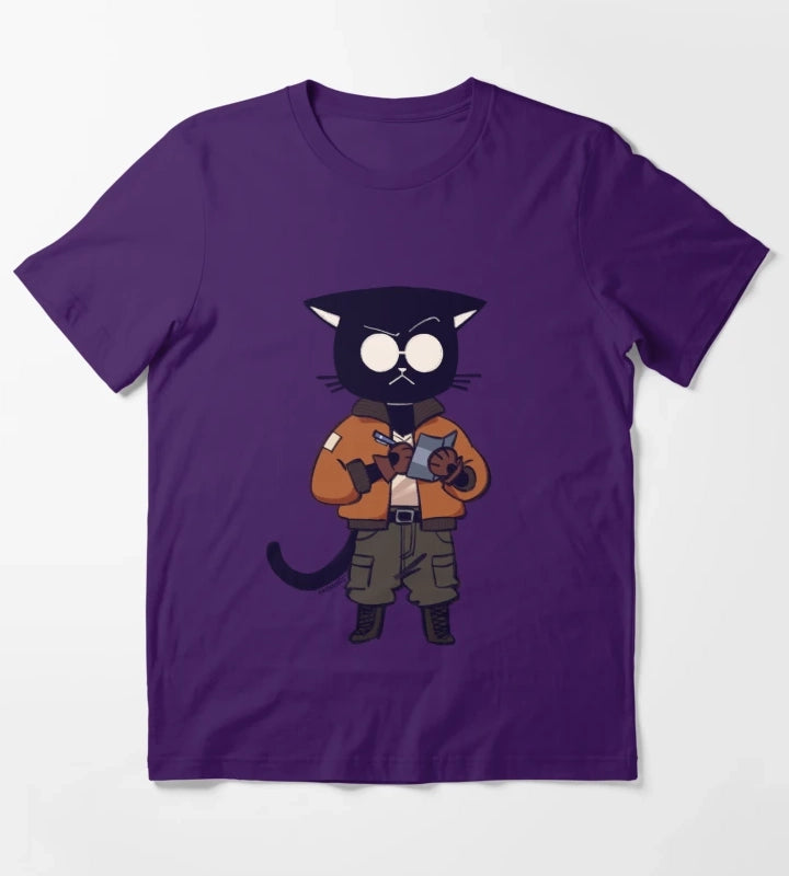 kim cat T-Shirt Purple