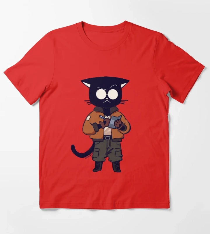 kim cat T-Shirt Red