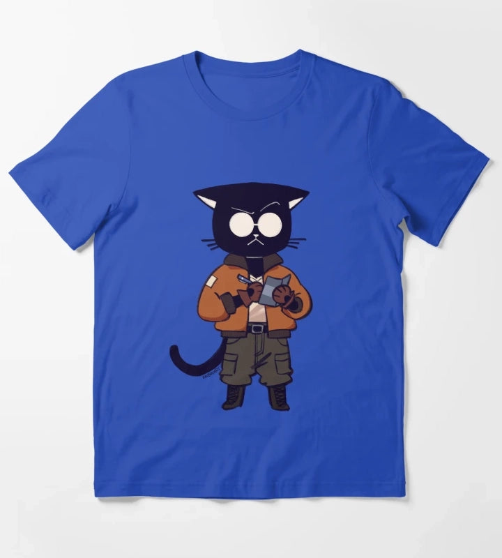 kim cat T-Shirt Blue
