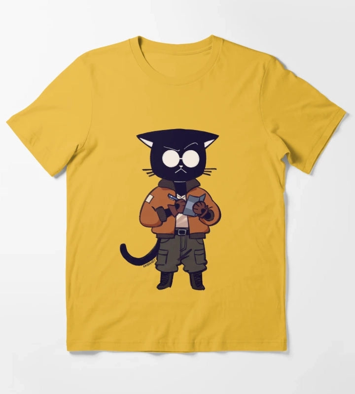 kim cat T-Shirt Yellow